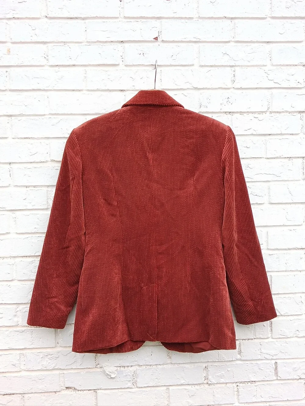 Future Collective Reese Blutstein Wide Whale Corduroy Blazer Rust XXS - Picture 5 of 6